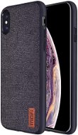 MoFi Fabric Back Cover iPhone Xs Čierny - Kryt na mobil