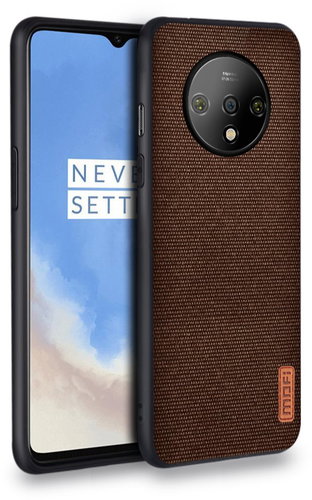 MoFi Fabric Back Cover OnePlus 7T, barna - Telefon tok - Fő fotó