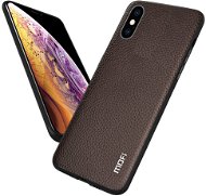 MoFi Litchi PU Leather Case for iPhone XS Brown - Phone Cover