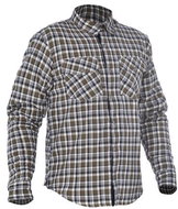 OXFORD Shirt KICKBACK CHECKER with Kevlar® Lining Green Khaki/White - Motorcycle Riding Shirt