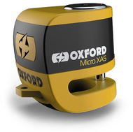 OXFORD zámek kotoučové brzdy Micro XA5 (integrovaný alarm, žlutý/černý, průměr čepu 5,5 mm) - Zámek na motorku