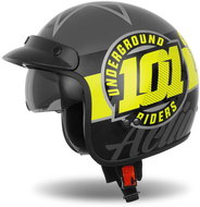 CASSIDA Oxygen 101 Riders, (Yellow Fluo/Black/Metallic Silver) - Motorbike Helmet