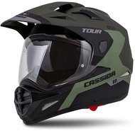 CASSIDA Tour 1.1 Specter, (Matte Army Green/Grey/Black) - Motorbike Helmet
