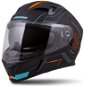 CASSIDA Integral 3.0 Turbohead, (Matte Black/Orange/Blue) - Motorbike Helmet