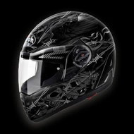 AIROH PIT ONE XR THORNS PTT17 - Full-Face Helmet, Black - Motorbike Helmet