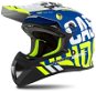 CASSIDA Helmet Cross Cup Sonic Junior, CASSIDA, Children (Blue Matt/White/Yellow Fluo/Black/Grey) - Motorbike Helmet