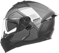 NOX Helmet N302S Torque, (Black-grey Matt, White) - Motorbike Helmet