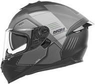 NOX Helmet N302S Torque, (Black-grey Matt, Silver) - Motorbike Helmet