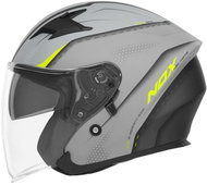 NOX Helmet N127 Strap, (Grey, Neon Yellow) - Scooter Helmet