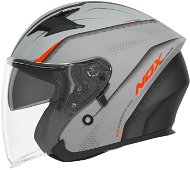 NOX Helmet N127 Strap, (Grey, Neon Orange) - Scooter Helmet