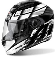 AIROH STORM STARTER STST38 - Black and White Integral - Motorbike Helmet