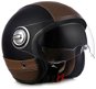 NOX HERITAGE (black matt, brown leather) - Scooter Helmet