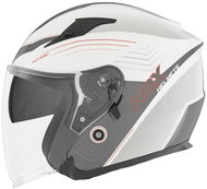 NOX N128 (white-red) - Scooter Helmet