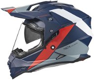 NOX N312 BLOCK (blue matt, red) - Motorbike Helmet