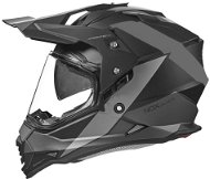 NOX N312 BLOCK (černá matná, titanová) - Helma na motorku