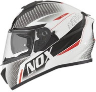 NOX N918 META (white-red) - Motorbike Helmet