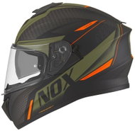 NOX N918 META (khaki matt, orange) - Motorbike Helmet