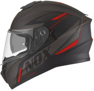 NOX N918 META (matte black, red) - Motorbike Helmet