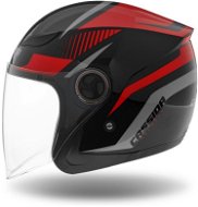 CASSIDA REFLEX (black/red/grey) - Scooter Helmet