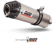 Mivv Oval Titanium / Carbon Cap Big for Kawasaki Versys 1000 (2015 >) - Exhaust Tail Pipe