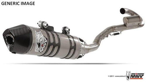 Mivv Oval Stainless Steel / Carbon Cap for Yamaha WR 125 R/X (2009 > 2016) - Exhaust Tail Pipe - Main image