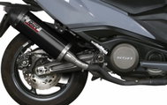 Mivv Oval Black Stainless Steel / Carbon Cap for Kymco AK550 (2017 >) - Exhaust Tail Pipe