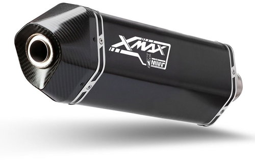Mivv Speed Edge Black stainless steel for Yamaha X-Max 300 (2017 >) - Exhaust Tail Pipe - Main image