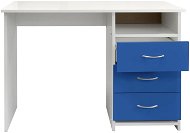 IDEA nábytek Psací stůl 44 modrý/bílý - Psací stůl