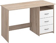 IDEA nábytok Písací stôl dub/perleťovo biely - Písací stôl
