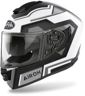 AIROH ST.501 SQUARE ST5SQ35 - black and white integral motorcycle helmet - Motorbike Helmet
