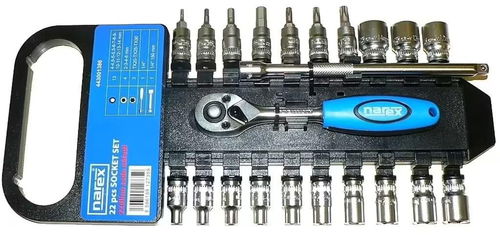 NAREX 443001386 Sada hlavic 1/4" na liště 22 dílů - Nástrčná hlavice - Hlavní obrázek