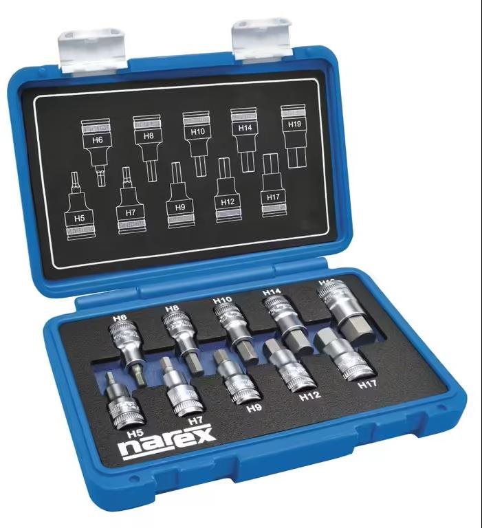 NAREX 443000957 Imbusz dugókulcsfej készlet 1/2"
