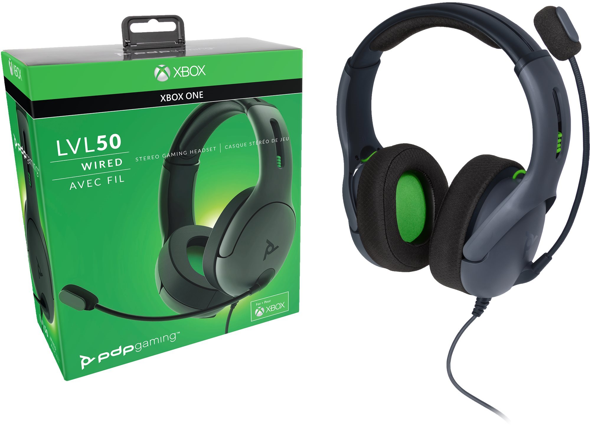 PDP LVL50 Wired Headset Black Xbox One Gaming Headphones