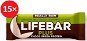 Lifefood Lifebar Plus čokoládová s proteínom BIO – 15 k - RAW tyčinka BIO