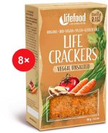 Lifefood CRACKERS - Zeleninové bez soli RAW BIO, 8 ks - Krekry