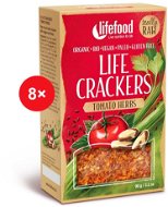 Lifefood CRACKERS - Rajčinové RAW BIO – 8 ks - RAW krekry BIO