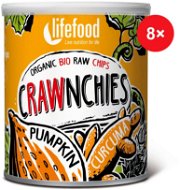 Lifefood Crawnchies tekvicové s kurkumou RAW BIO – 8 ks - RAW chipsy BIO