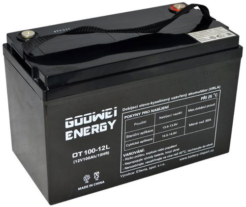 GOOWEI ENERGY OTL100-12, baterie 12V, 100Ah, DEEP CYCLE - Trakční baterie - Hlavní obrázek