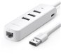 UGREEN USB 2.0 to 3× USB 2.0 + RJ45 (10/100 Mbps) (White) - Replikátor portov