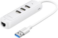 UGREEN USB 3.0 to 3×USB 3.0+RJ45(1000Mbps) Ethernet Adapter (white) - USB Hub