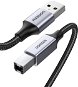 UGREEN USB-A Male to USB-B 2.0 Printer Cable Alu Case with Braid 1m Black - Adatkábel