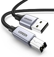 UGREEN USB-A to USB-B Printer Cable Aluminum Case Braided 1.5 m (Black) - Dátový kábel