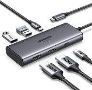 UGREEN 6-in-1 USB-C to 2× HDMI/2× USB 3.0/PD100 W - Replikátor portov
