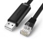 Adatkábel Ugreen USB To RJ-45 Console Cable Black 1.5m - Datový kabel