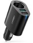 Ugreen Dual USB (18W QC 3.0 + 12W) + Extended Cigarette Socket 60W Black - Car Charger