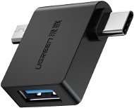 Ugreen micro USB (M) + USB-C (M) to USB 3.0 (F) OTG Adaptér Black - Redukcia