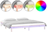 SHUMEE Rám postele s LED světlem 120 × 200 cm masivní dřevo - Rám postele