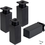 Walteco Nábytková noha 40x40x100mm, 50 kg, aluminium optik, černá, 4 ks - Nohy ke stolu