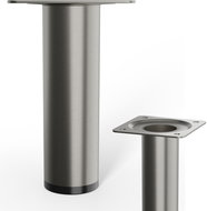 Walteco Nábytková noha O30x100mm, broušený nikl - Nohy ke stolu