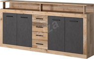 Chest of drawers XXL 4D4S, light oak decor, 1/3 - Chest of Drawers